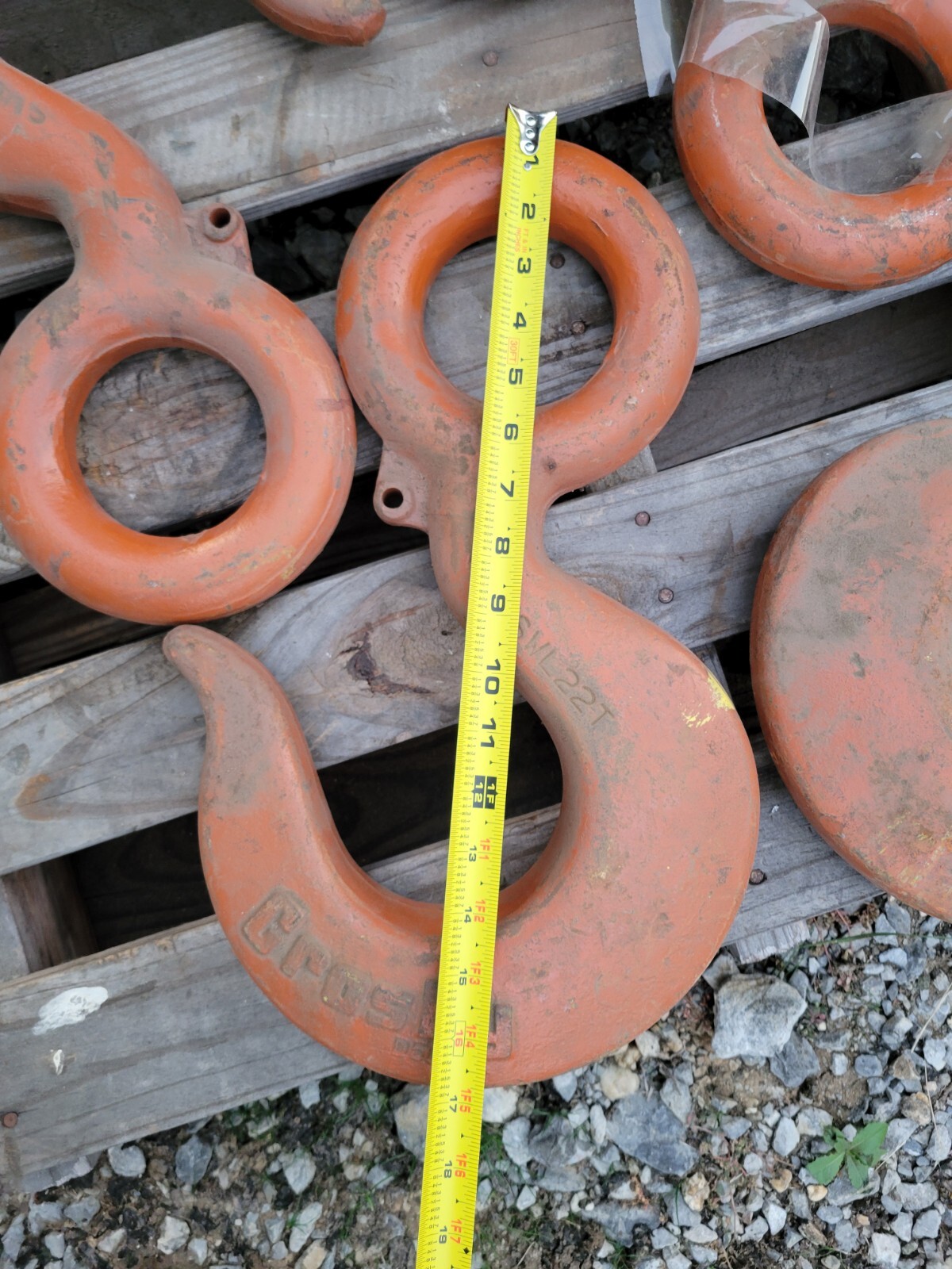 CROSBY 22 TON EYE HOOK WITHOUT LATCH – SWL22T – MADE IN USA – Several Available
