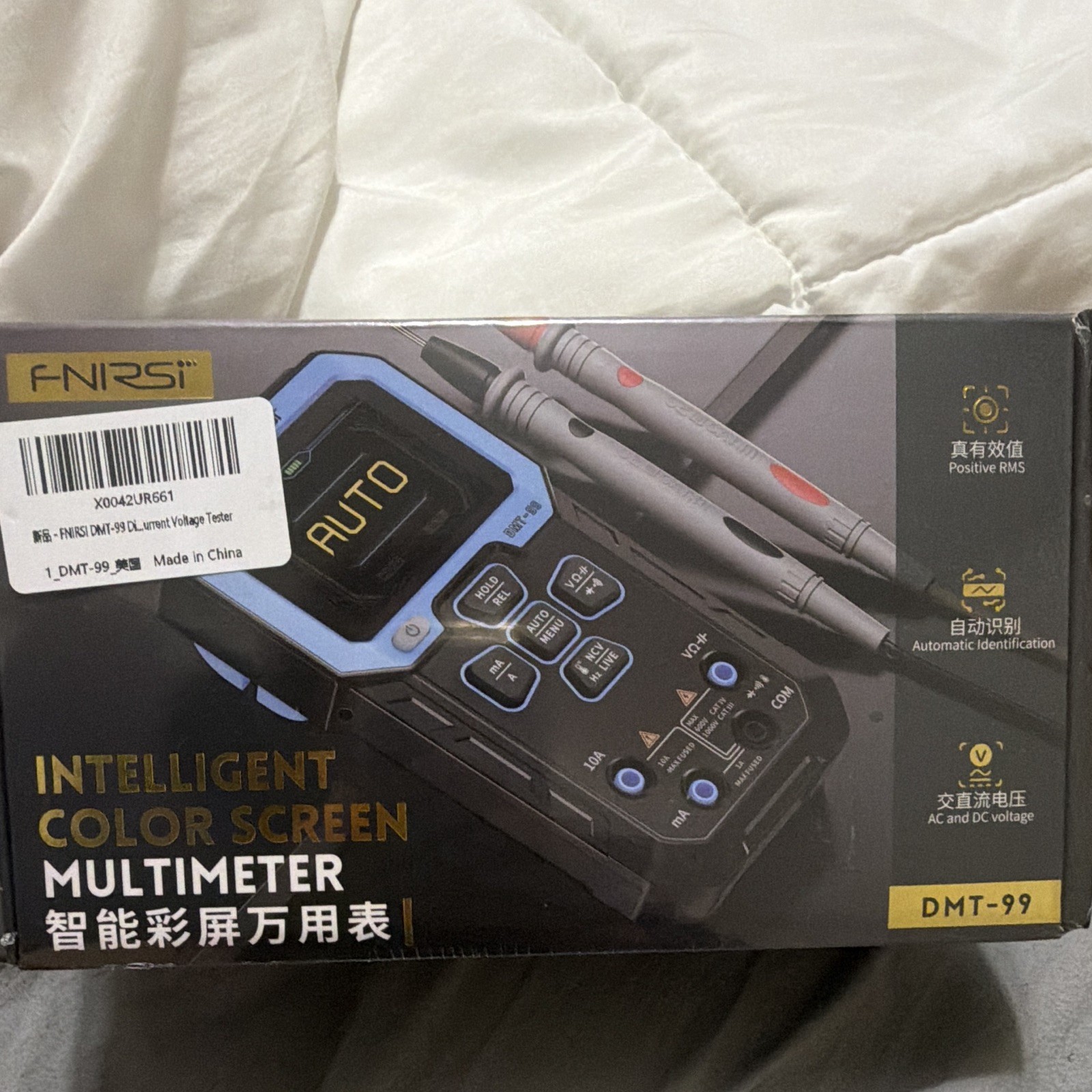 FNIRSI DMT-99 9999 Count CAT III Digital Multimeter Auto-Ranging 0-1000V