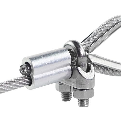 200 Pcs Aluminum Crimping Loop Sleeve 1/16″,Cable Crimp Ferrules for Wire…