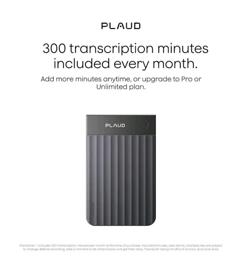 Plaud Note Pro AI Voice Recorder Note Taker PN0300 64GB Black New Sealed