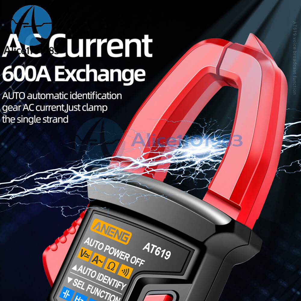 ANENG AT619 Digital Voice Broadcast Multimeter Professional AC DC Clamp Meter