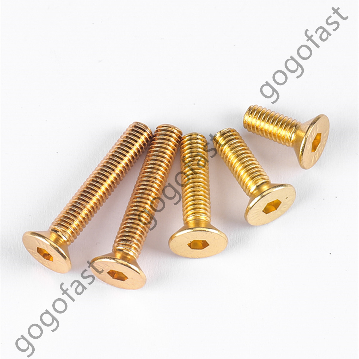 M2 M2.5 M3 M4 M5 M6 M8 Titanium Plated Gold Countersunk Hex Socket Head Screws
