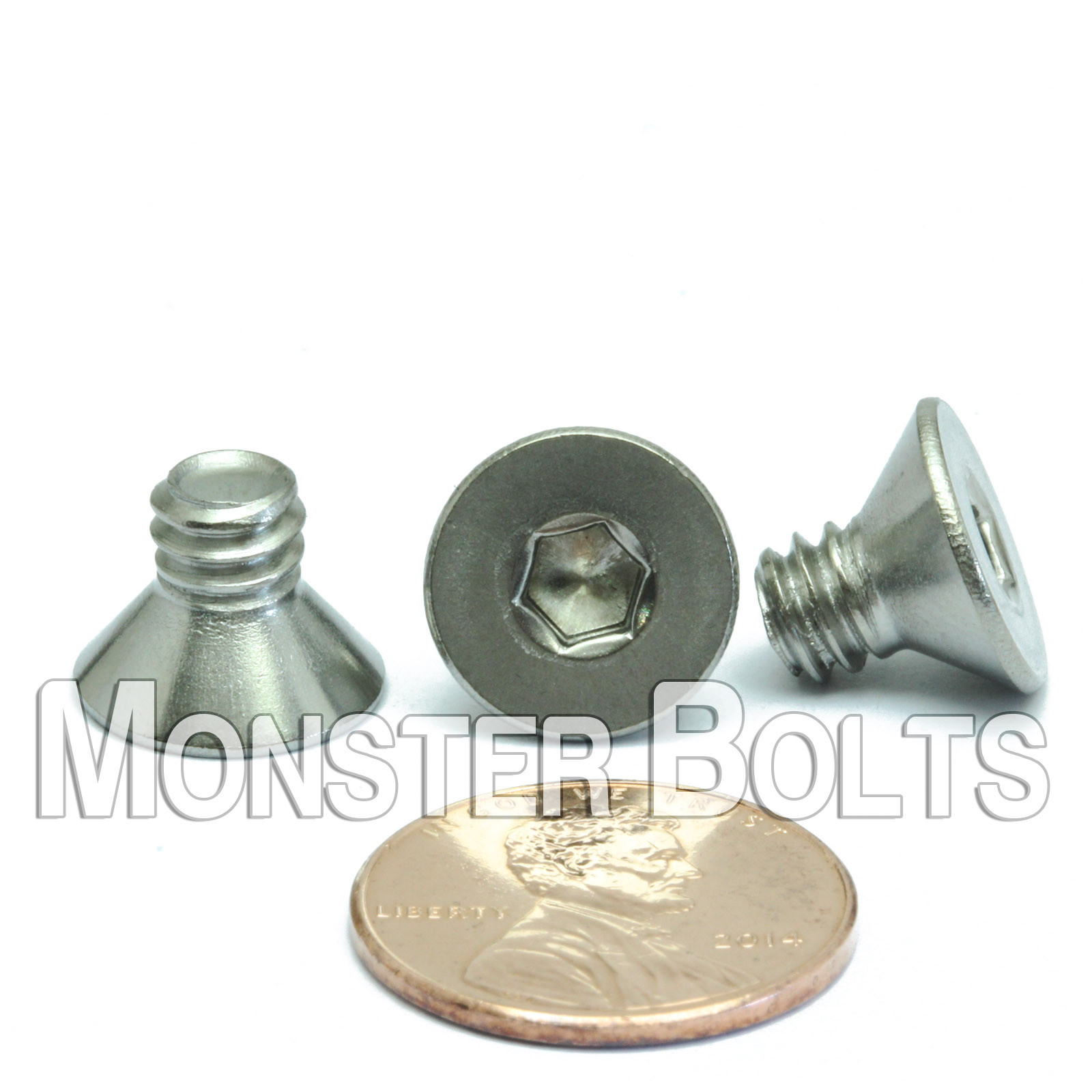 1/4-20 Stainless Steel Flat Head Socket Cap Screws, US Inch SAE Countersunk 18-8