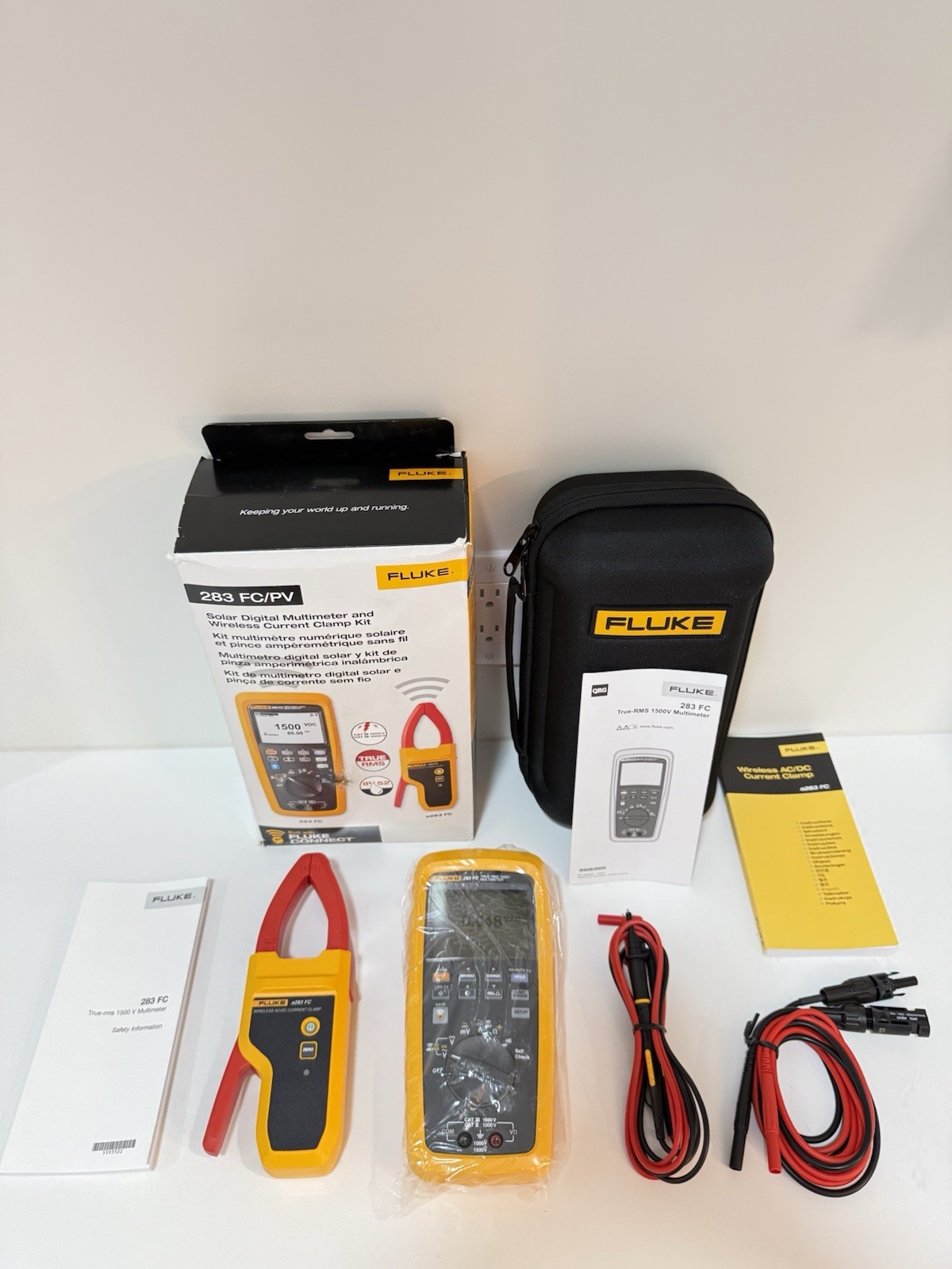 FLUKE 283 FC/PV SOLAR DIGITAL MULTIMETER & WIRELESS CURRENT CLAMP MFD-2025