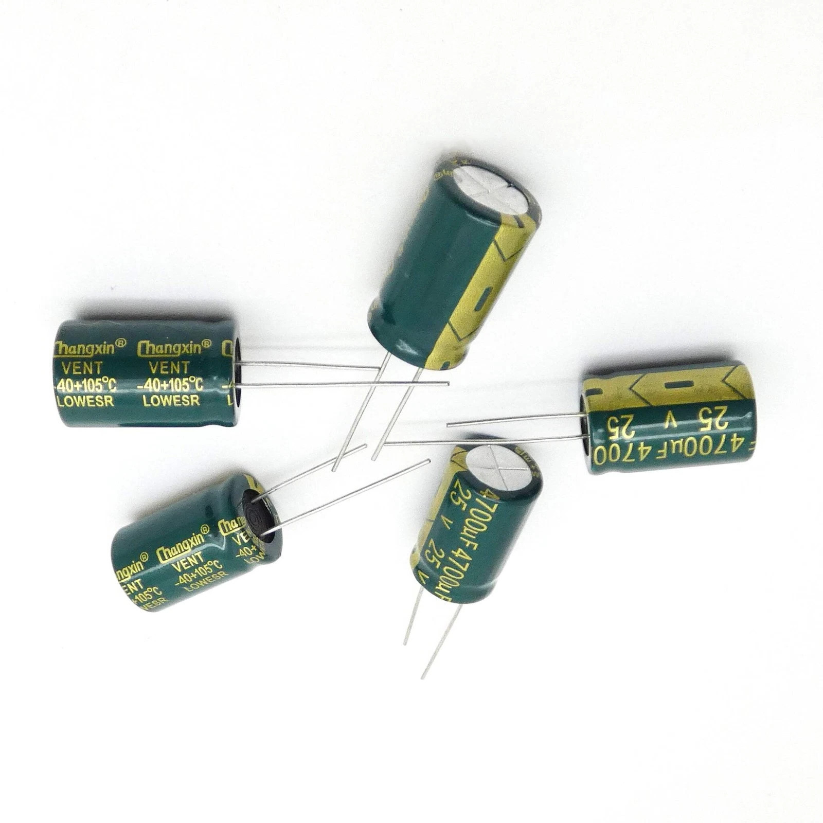 5pcs 4700uF 25V Radial Electrolytic Capacitors Low ESR Lot