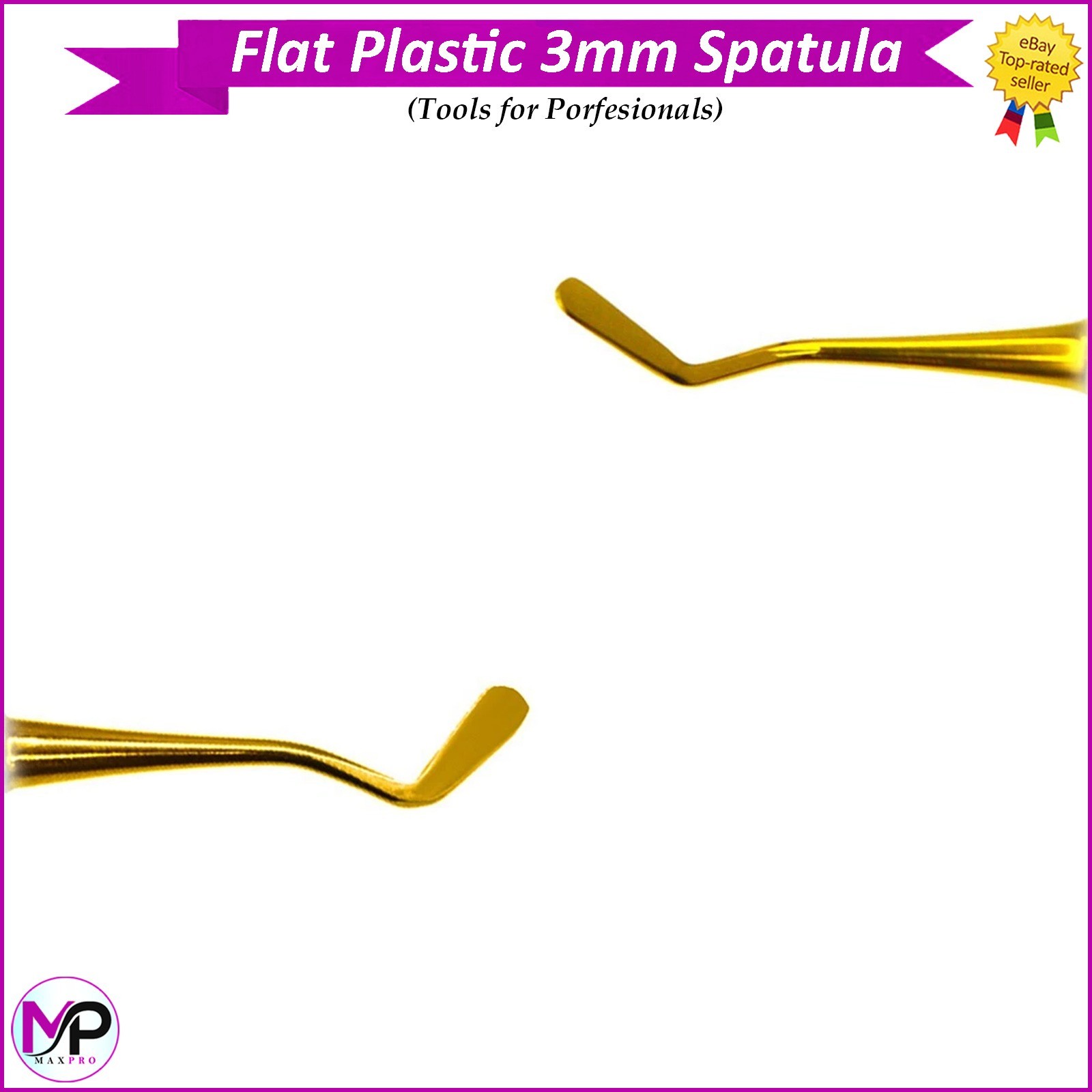 Flat Plastic Composite Filling Instruments 3mm Double Ended Dental Tools