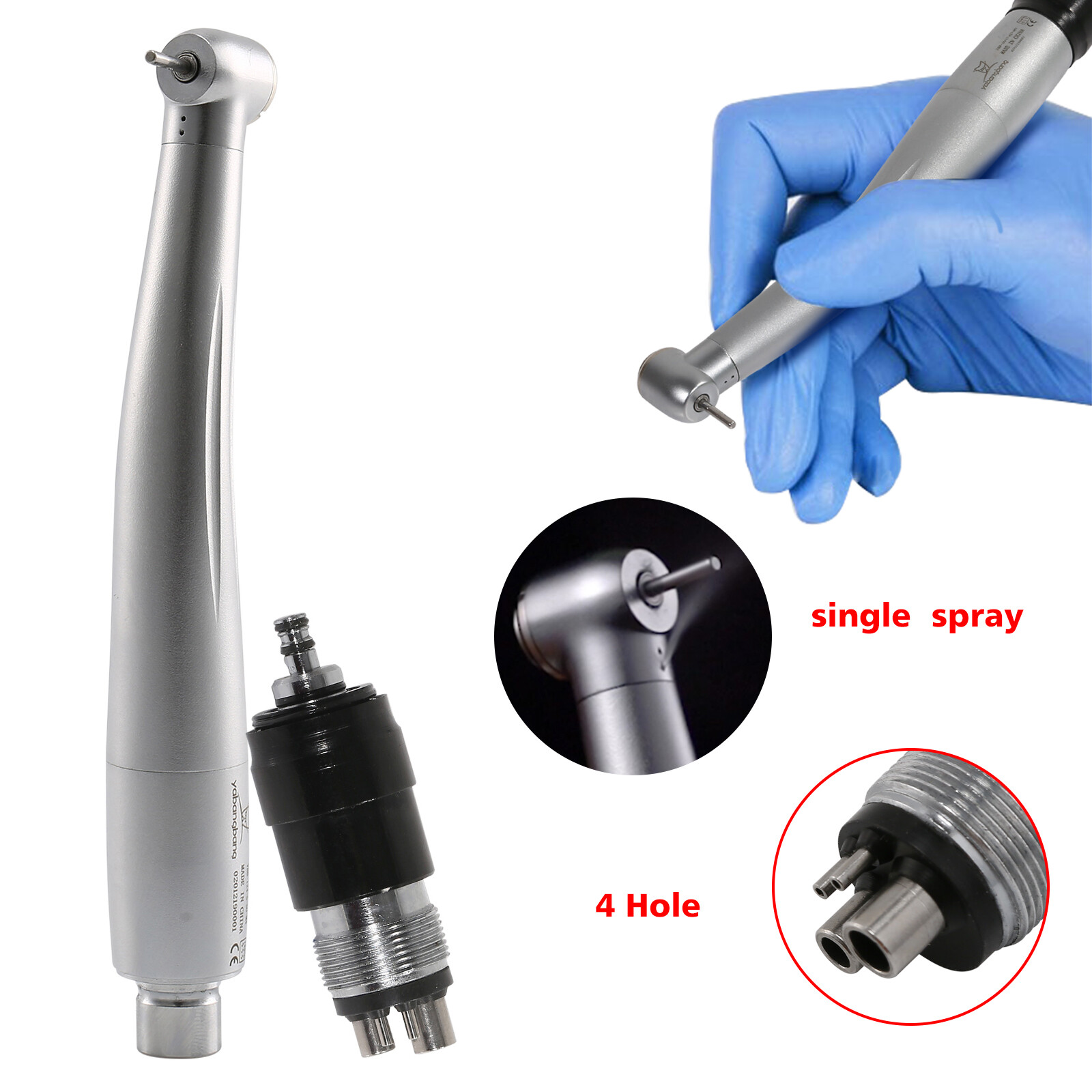 Dental High Speed Handpiece with Quick Coupler Coupling 4Hole YBNK4 NSK Style