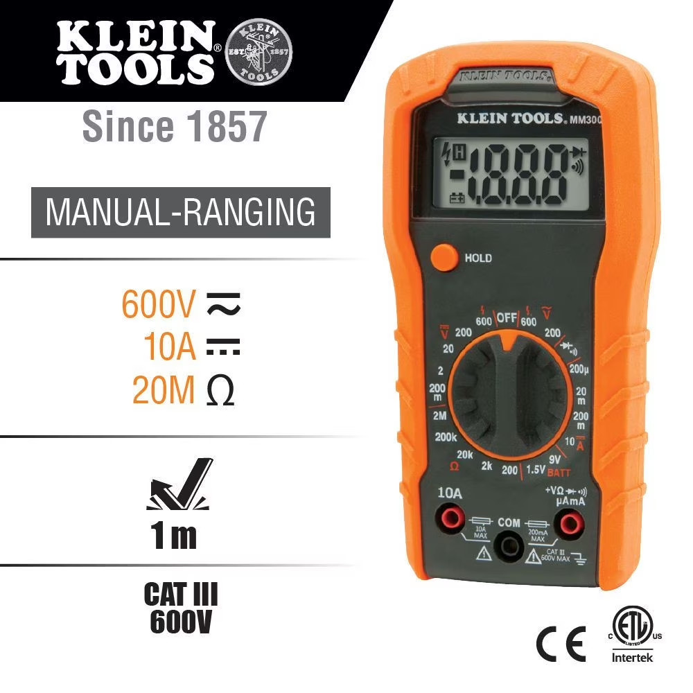 Klein Tools 69149P Digital Multimeter Voltage Tester Outlet Test Kit New