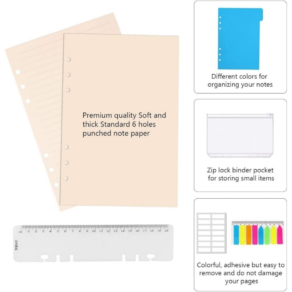Loses Blatt Papier Set – Komplettes A5 Organizer-Set Mit Liniertem & Blankem Pap