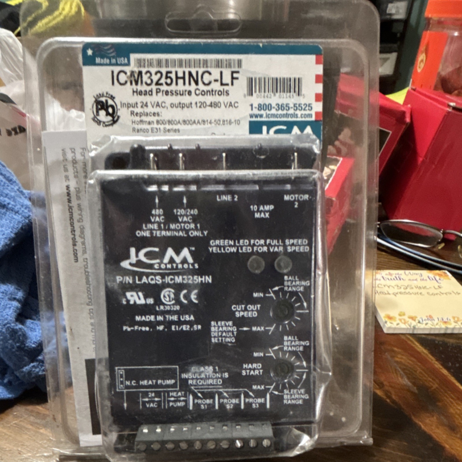 ICM Controls ICM325HNC-LF Head Pressure Control 24VAC 10A 1HP LAQS-ICM325HN
