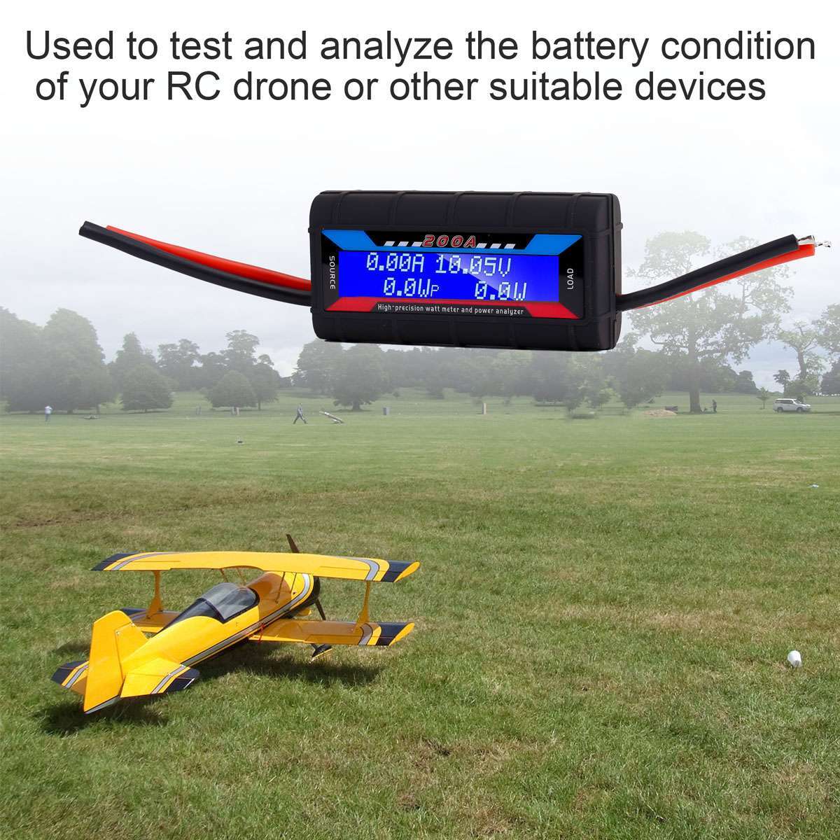 200A LCD Digital Watt Meter DC Volt Amp Monitor Analyser For RC Battery Solar