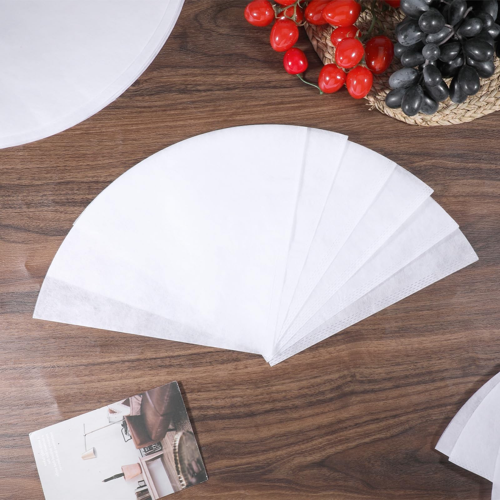 20 pcs 10 Inch Fryer Oil Filter, Non Woven Cooking Deep regular, White