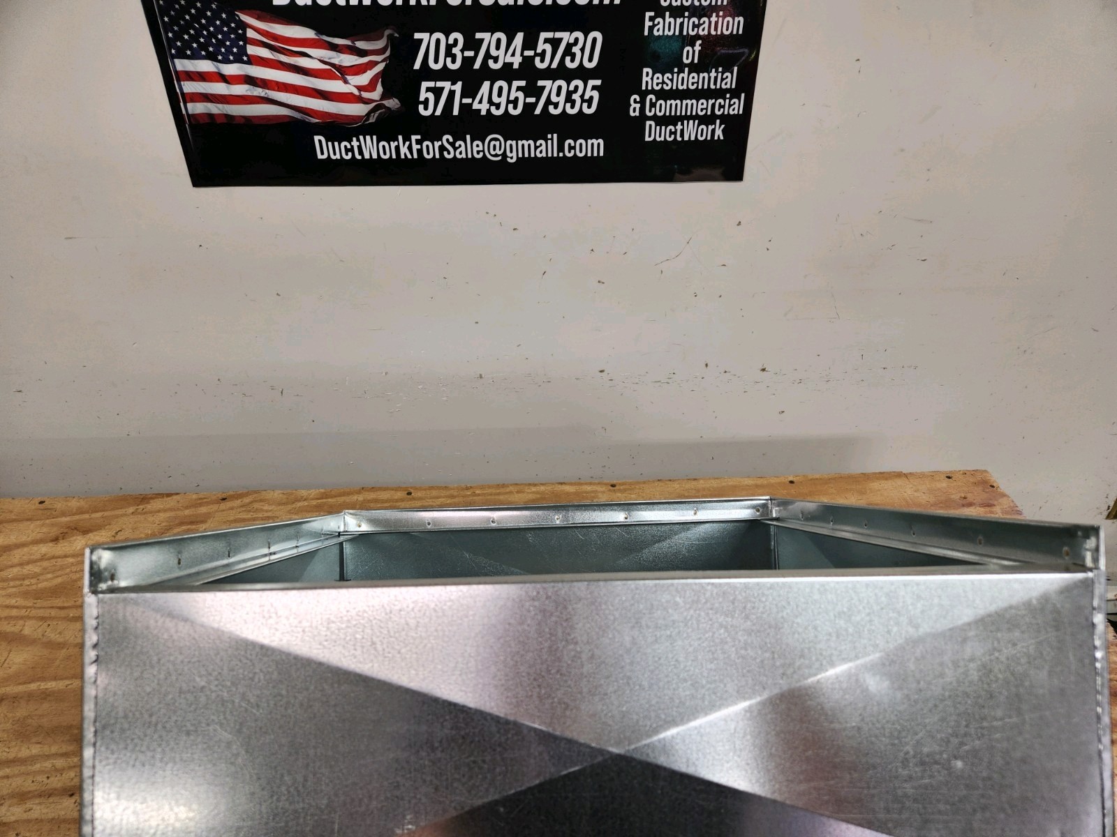 21″x21″x17″ tall furnace stand return air box duct hvac