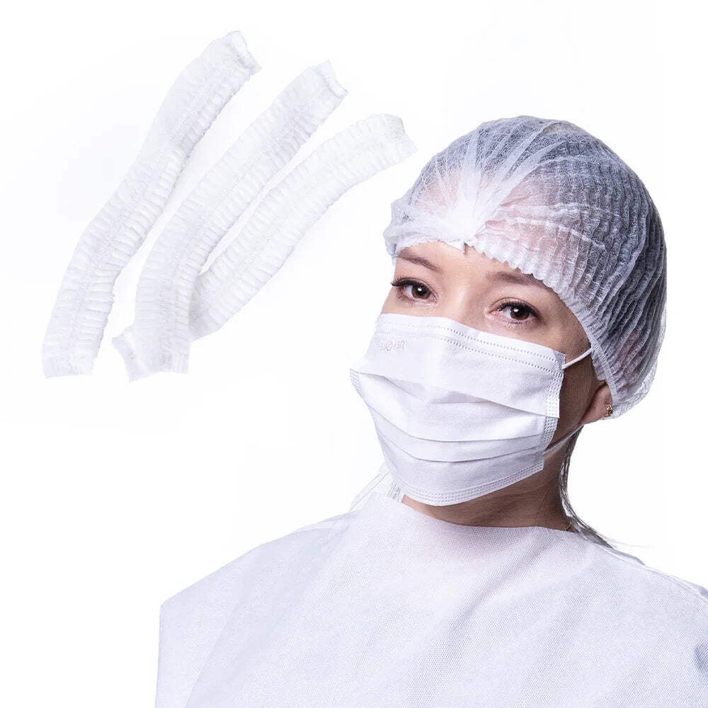 Disposable Bouffant Caps 1 Pack of 100 Protective Hair Covers