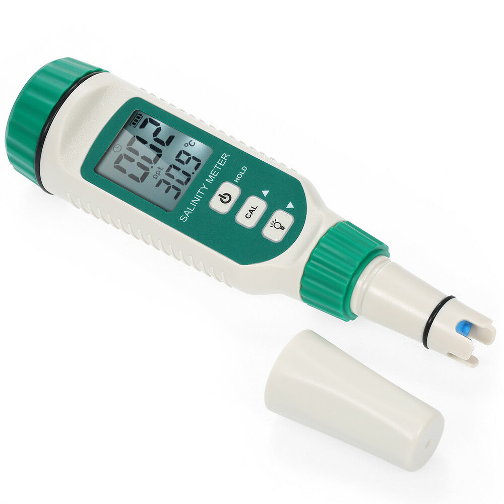 LCD Digital Salinity Meter Salinity Refractometer Tester for Aquarium Water W8U4
