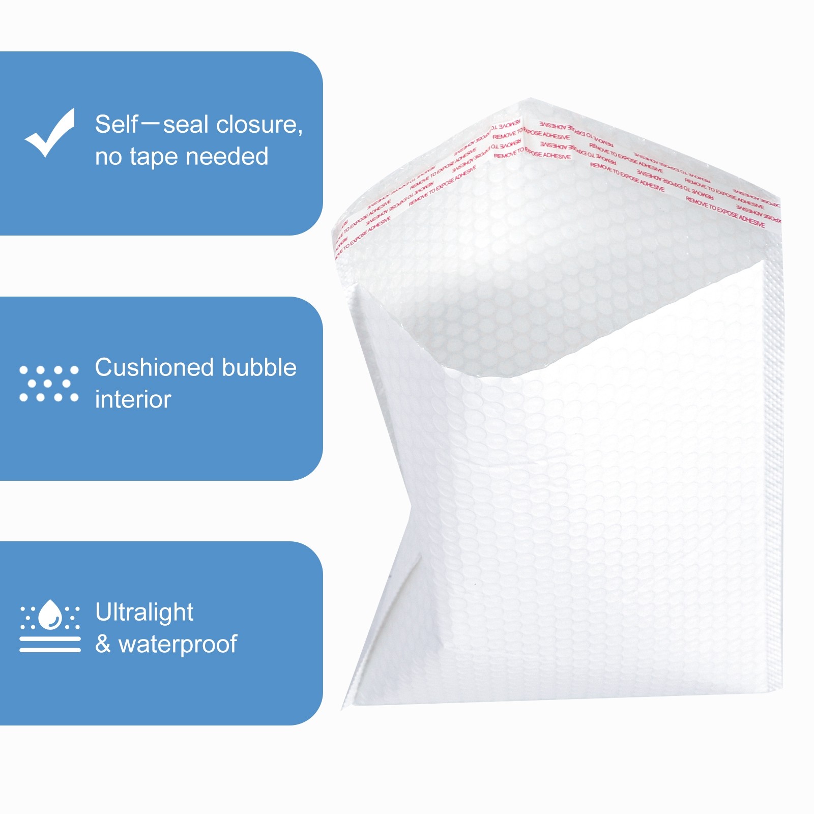 Poly Bubble Mailers Shipping Bags Envelopes 6.5″x9.25″ /9.5″x13.25″/8.5″ x11.25″