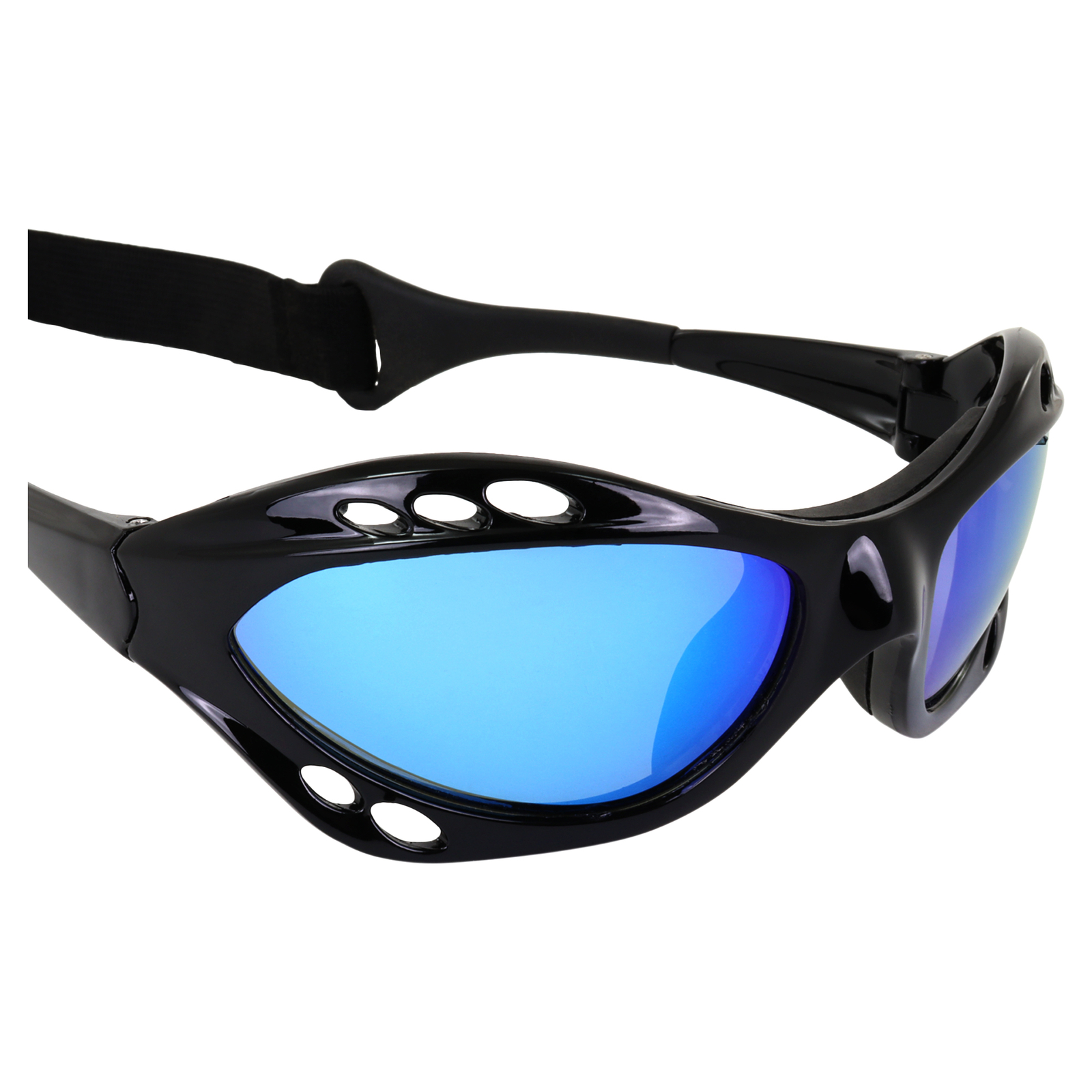 Birdz Floating Polarized Sunglasses Built in Strap Polarized Green Mirror Lens