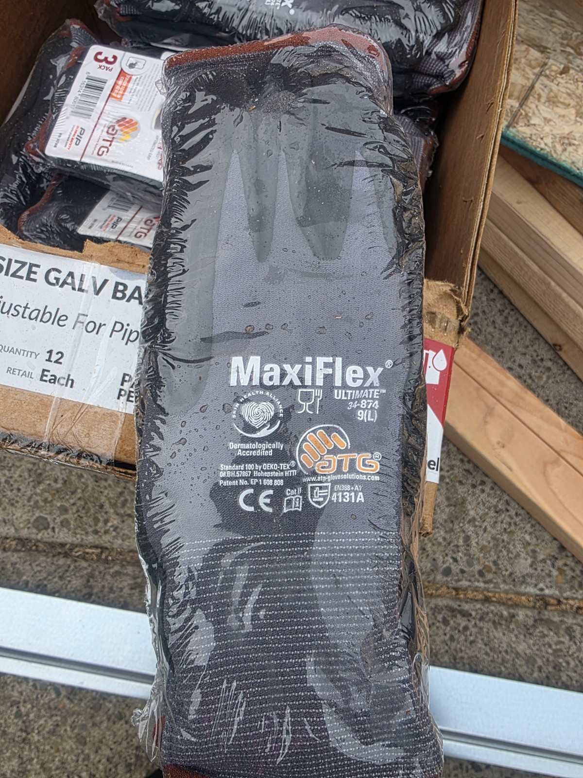 MaxiFlex Ultimate 34-874T-L3P Men’s Large Gray Nitrile 3 Pack atg