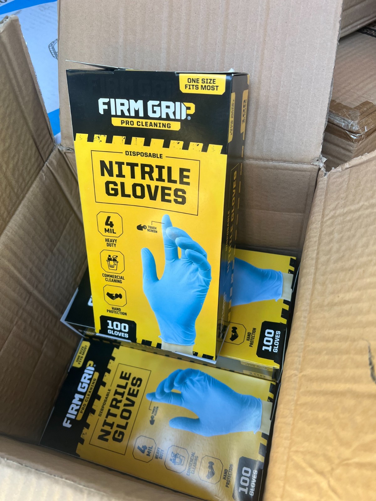 NITRILE VINYL BLEND GLOVES 4 Mil Case of gloves 1000 pcs, Non Medical LARGE