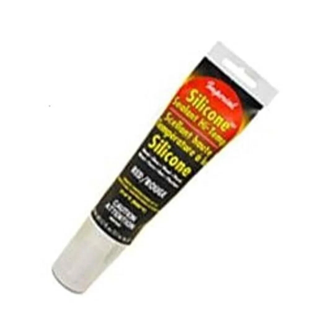 Imperial KK0321 Silicone Sealant, Paste, Red, 2.7 oz Tube