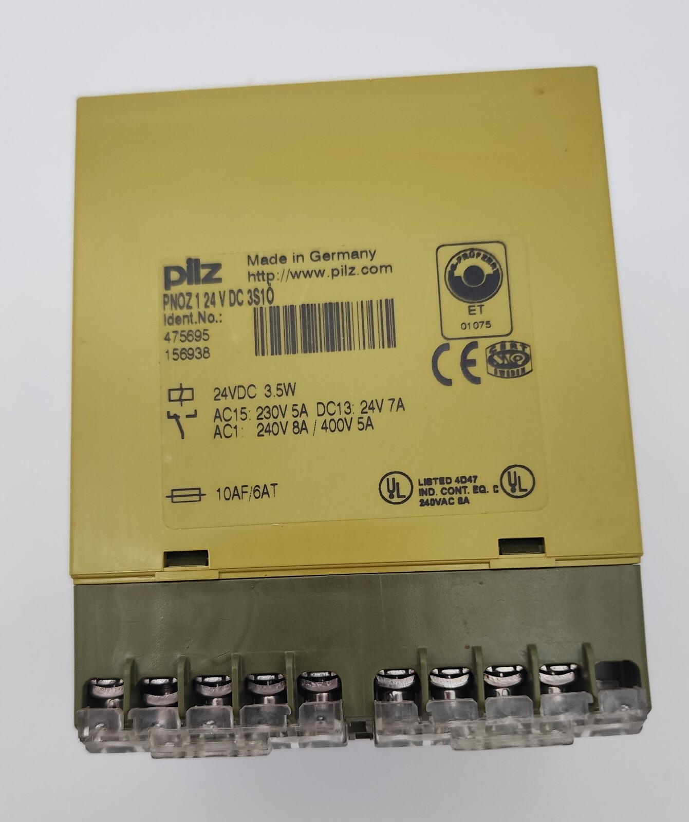 PILZ 475695 PNOZ 1 24VDC 3S 1O Safety Relay *NDA AVAILABLE*