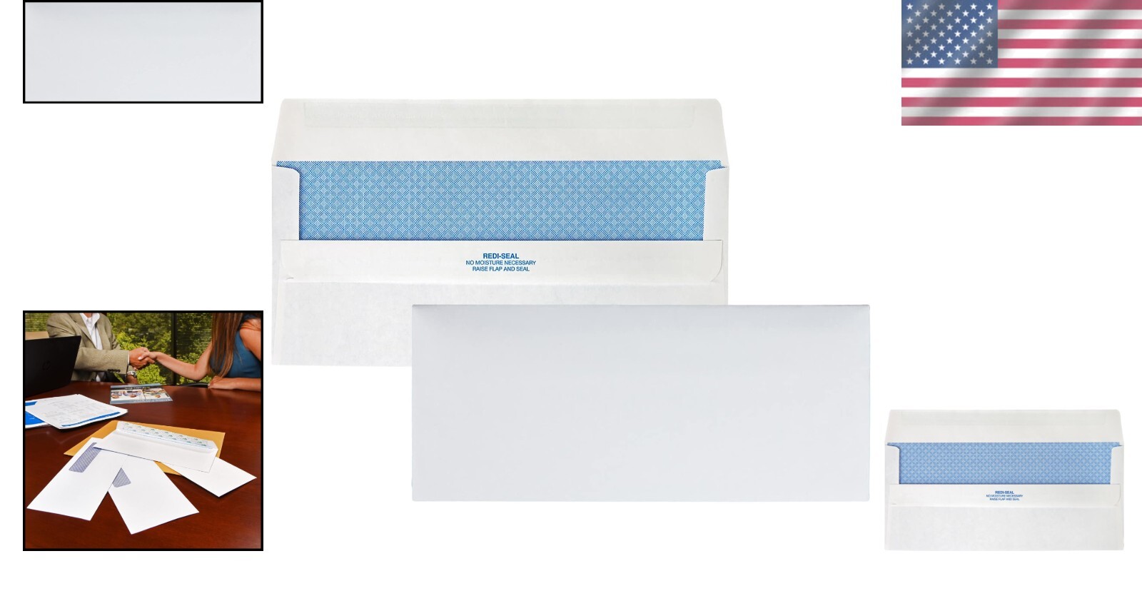 Self-Seal Business Envelopes, 4.125 x 9.5, Redi-Seal Convenience, 5 Count