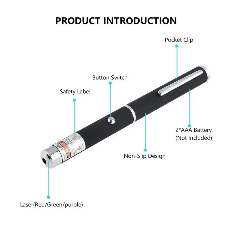 New Strong 900Mile 5 m W 532nm Red Laser Visible Beam Light Lazer