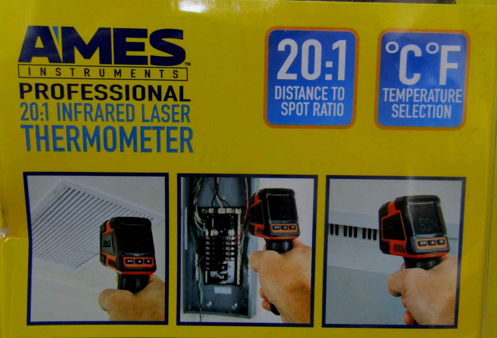 AMES Professional 20:1 InfraRed Laser Thermometer IR20