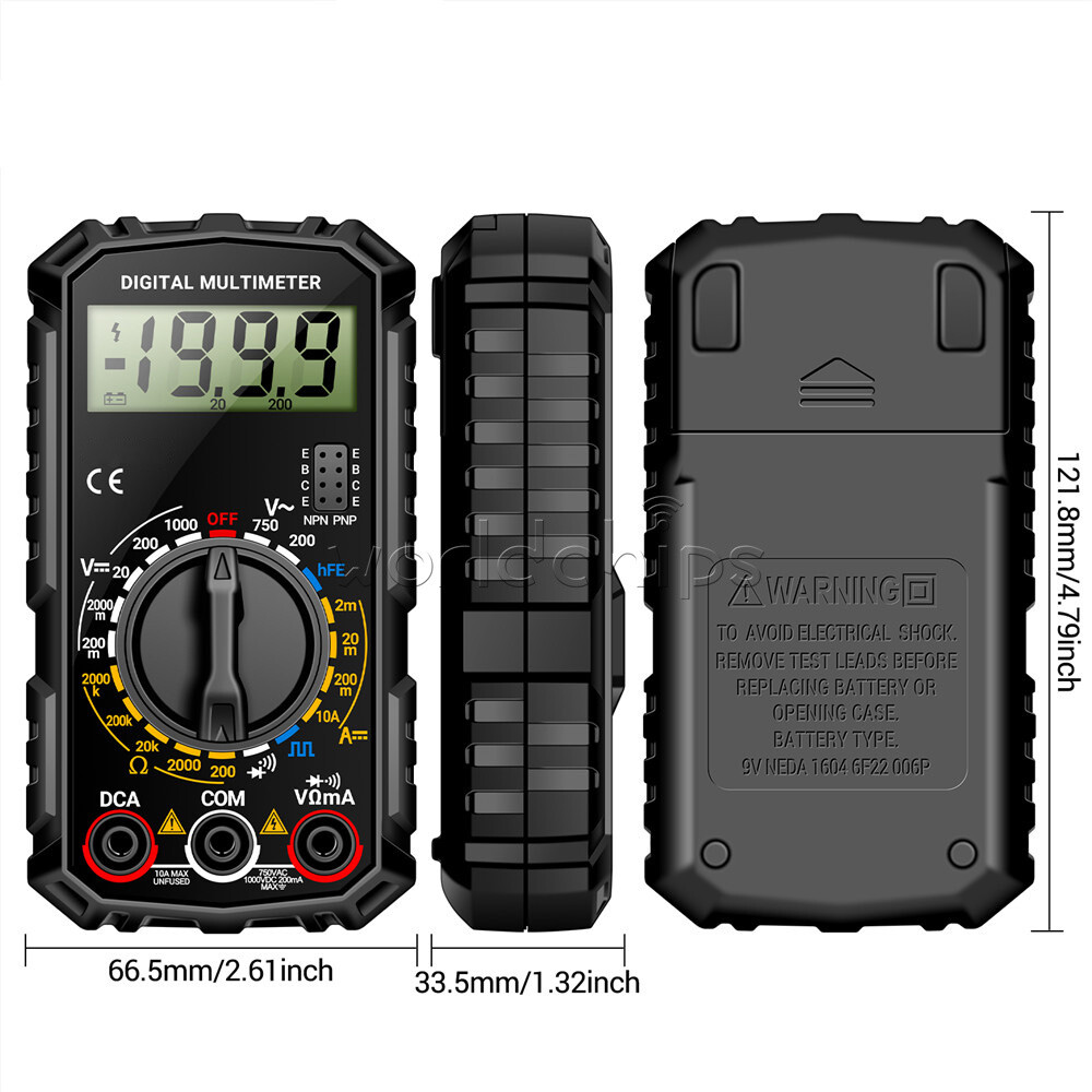 ANENG SZ308 Mini Digital Multimeter AC DC Voltage Current Resistance Meter 1999