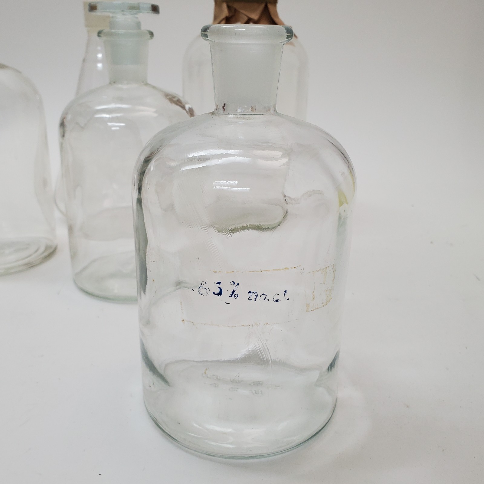 Vintage Apothecary Glassware Lot (6) – Pyrex, Kimax, TCW Co, Erlenmeyer Flask
