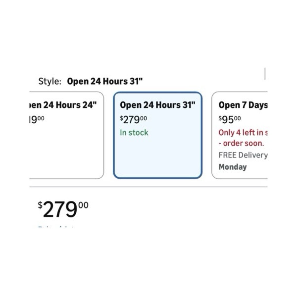 31” x 17” ‘Open 24 Hours’ LED Animated Business Sign Hanging Lighted Display
