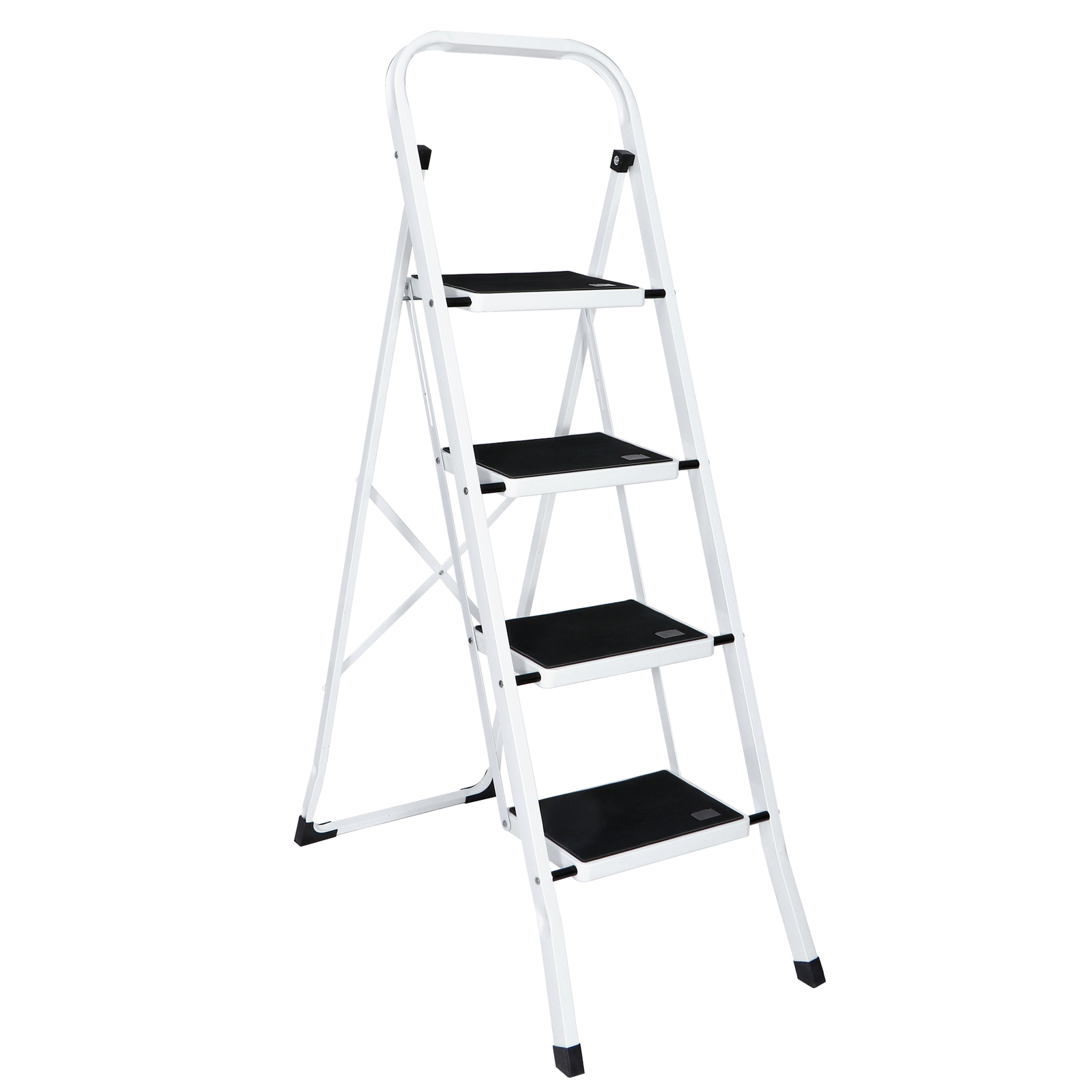 4 Step Ladder Lightweight Folding Step Stool Convenient Handgrip Sturdy Wide