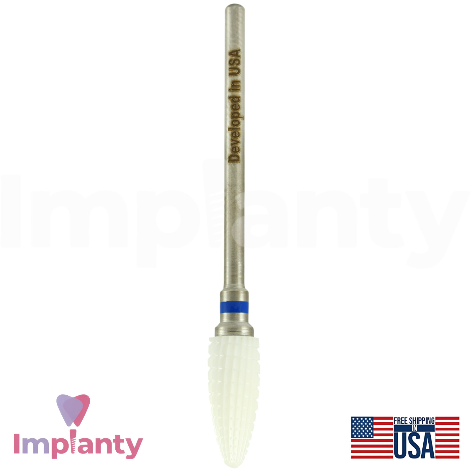 Zirconia Standard Grit Cross Cut BuIIet 6400501 Dental Bur Ø6.0mm x 14.5mm