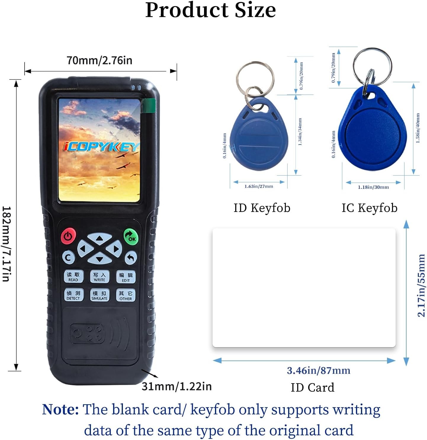 RFID Reader Writer X100 RFID Copier Multi-Frequency Smart Card Reader ID IC Elev