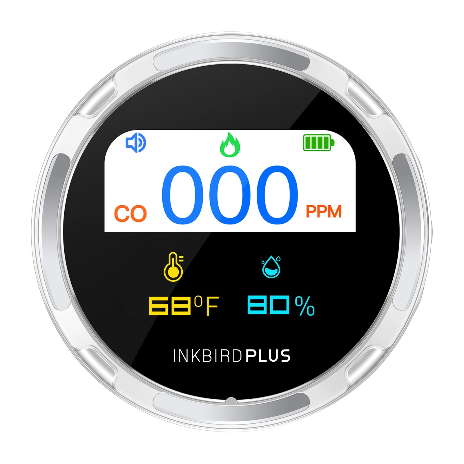 Carbon Monoxide Detector Indoor Air Quality Monitor HD10 Adjustable Brightness