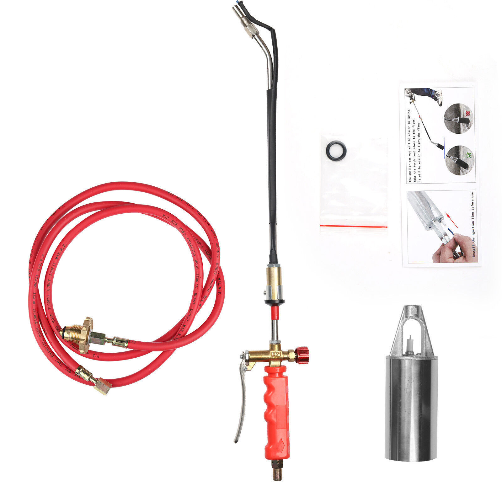 Portable Propane Weed Torch Fire Starter Ice Melter Burner Kit with 79″ Hose
