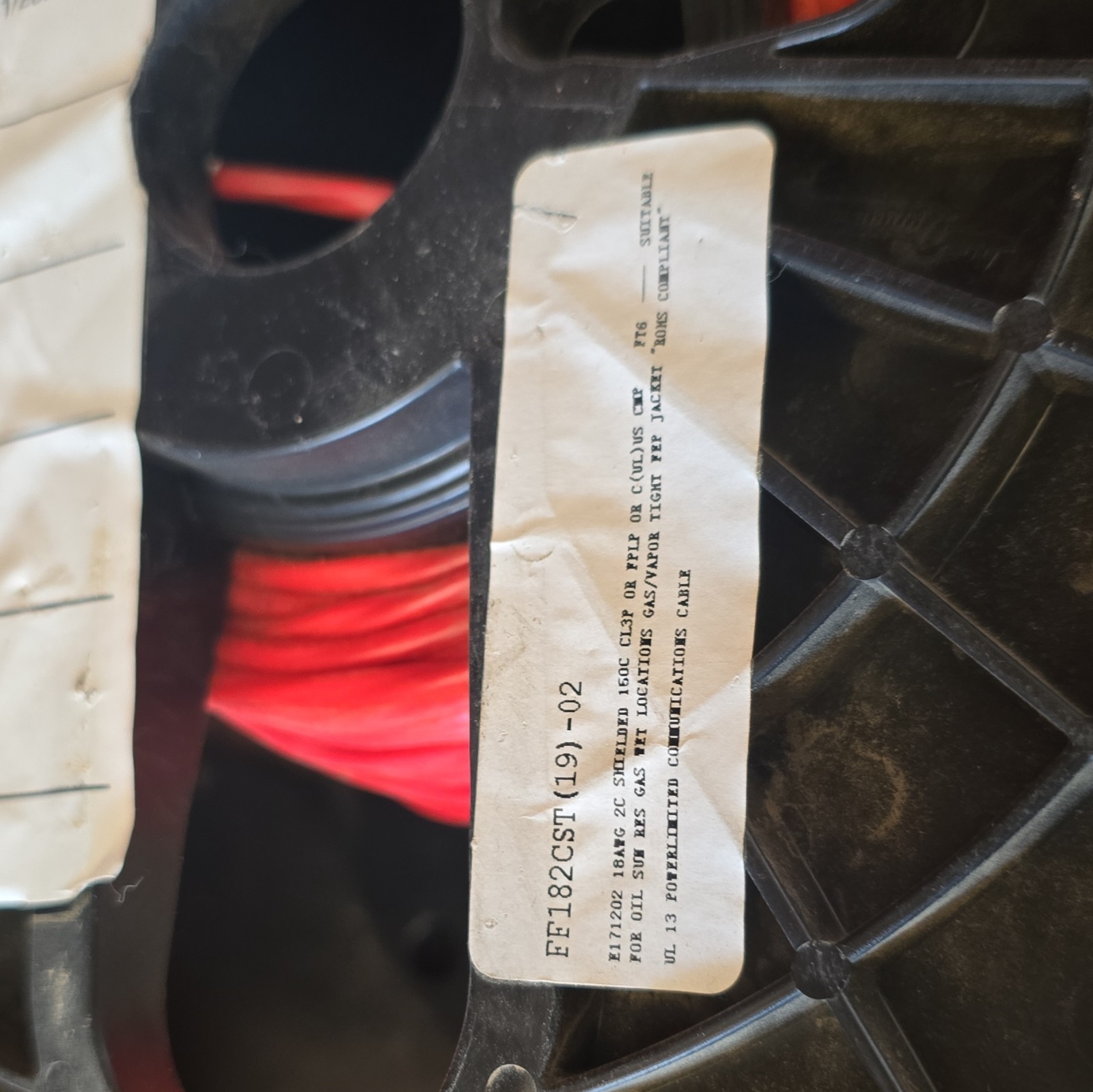 Red 18 AWG 2C Stranded Copper Wire PVC 1000 ft 501-600V Voice/Data 100ft PerRoll