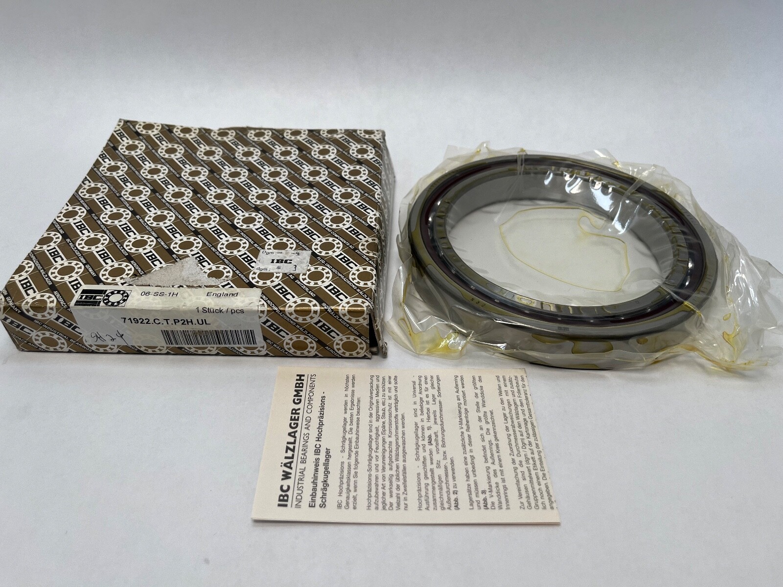 IBC 71922CTP2HUL Bearing 110x150x20 mm 7922C 71922-C-T-P2H-UL England
