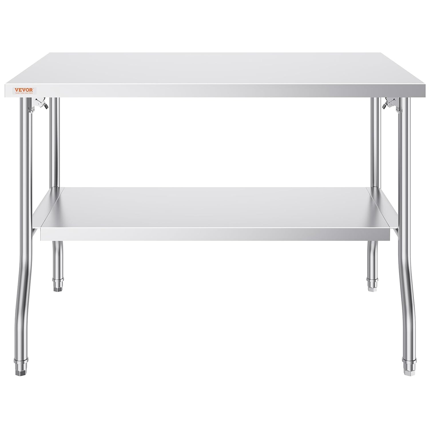 Stainless Steel Foldable Work Table, 30 * 48 Inch Heavy Duty Food Outdoor Double