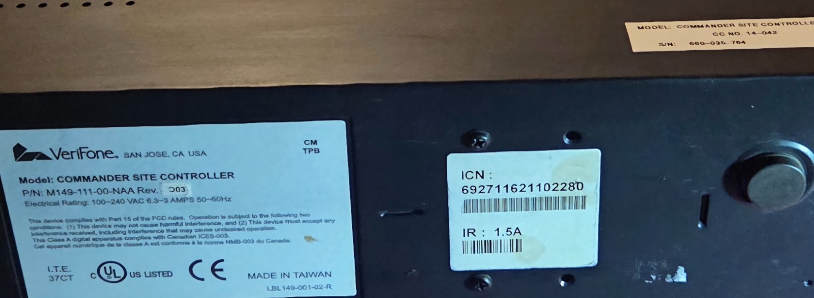 Verifone M149-111-00-NAA Commander Site Controller – USED – WORKING