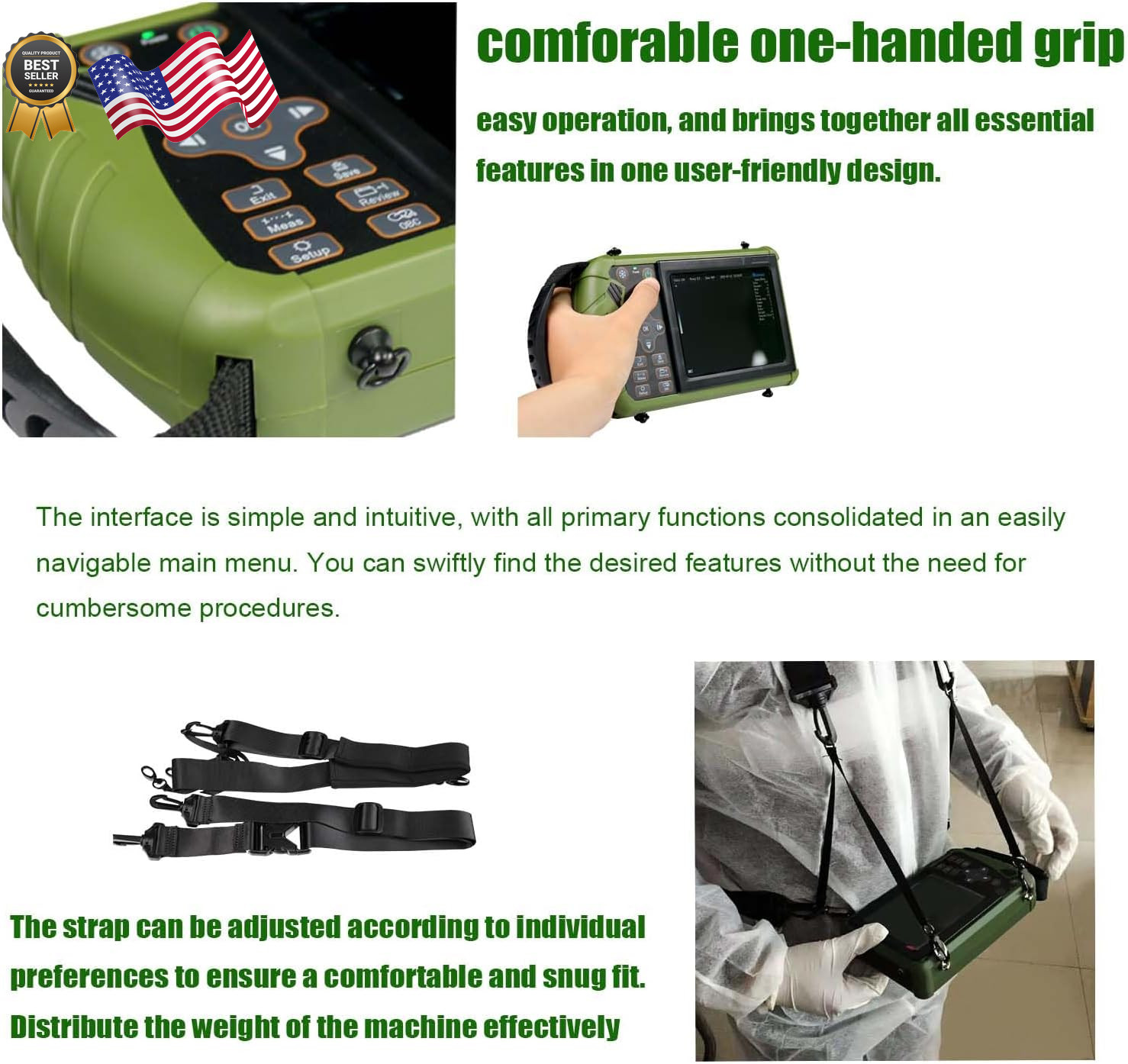 DAWEI Professional Vet Ultrasound Machine Portable Veterinary Handheld Scanner