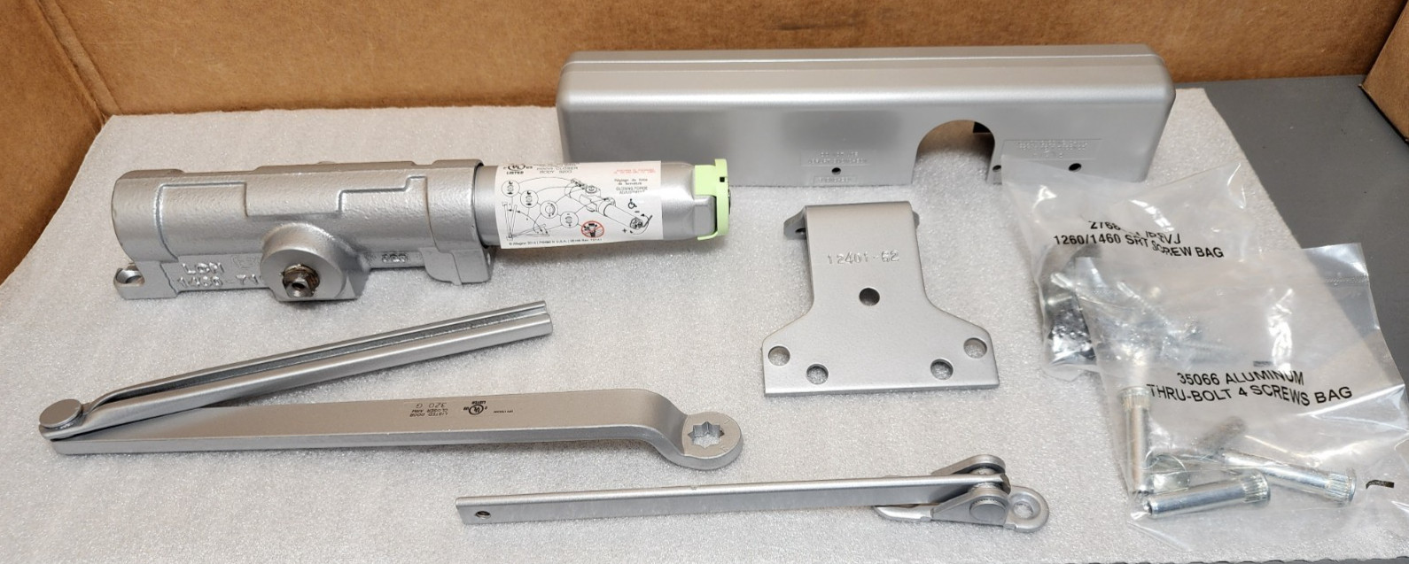 LCN 1461DEL Surface Mounted Door Closer W/Template Instructions TBWMS Alum Rw/Pa