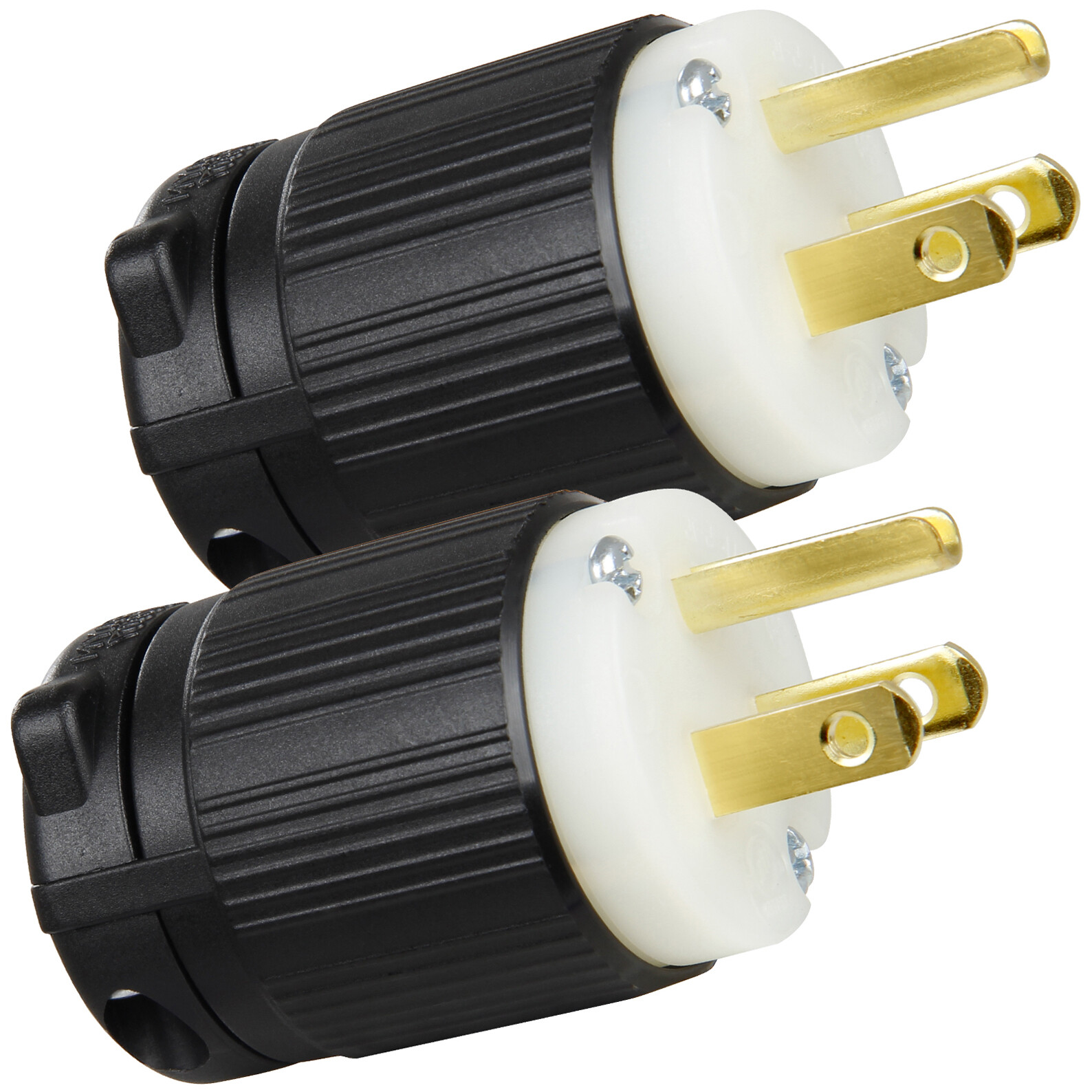 Straight Blade Plug NEMA 5-15P AC 15A 125V, 2 Pole, 3 Wire Male Connector 2 Pack