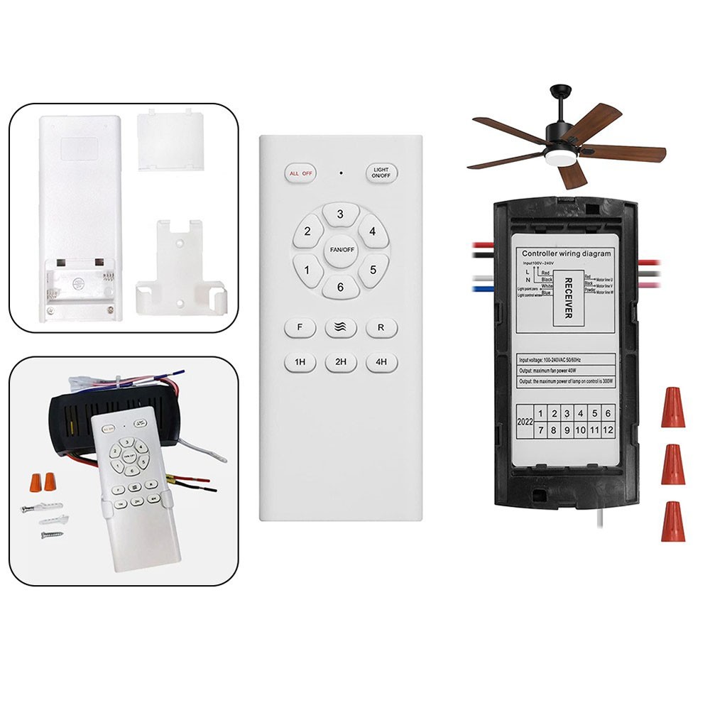 Black White Remote Control Ceiling Fan Kit 1 Set DC Output Ceiling Fan Receiver！