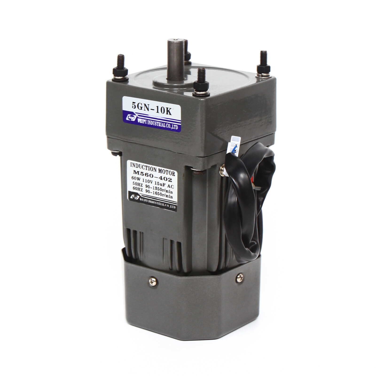 110V 60W AC Gear Motor Electric Variable With Speed Controller Single-phase 1:10