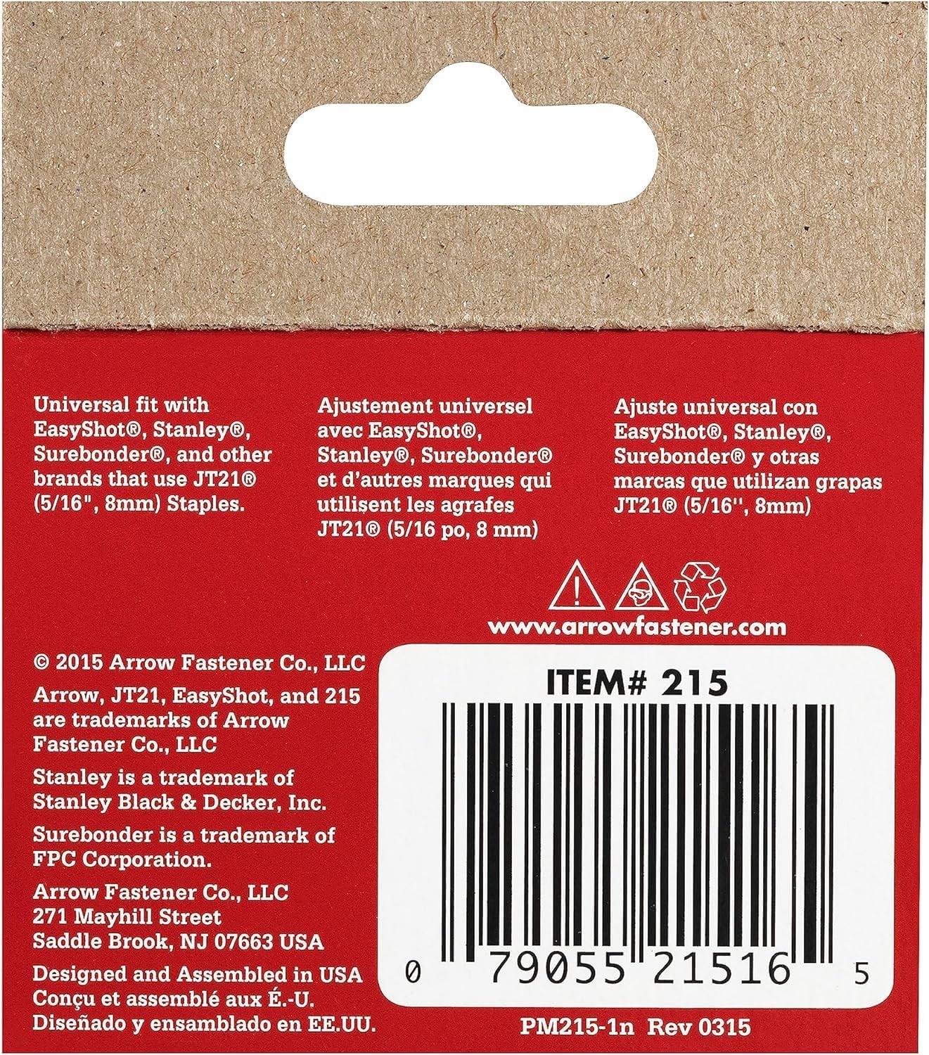 Arrow 215 JT21 Thin Wire Staples for Staple Guns and Staplers, Use for