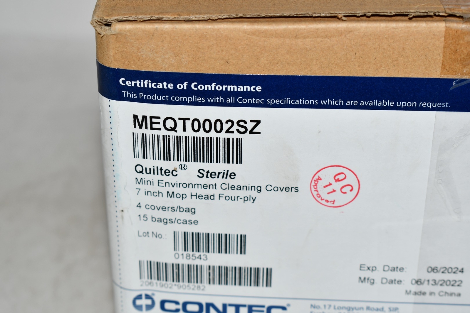 Case of 60 NEW Contec MEQT0002SZ EasyReach Sterile Quilted Polyester Cleaning Pa
