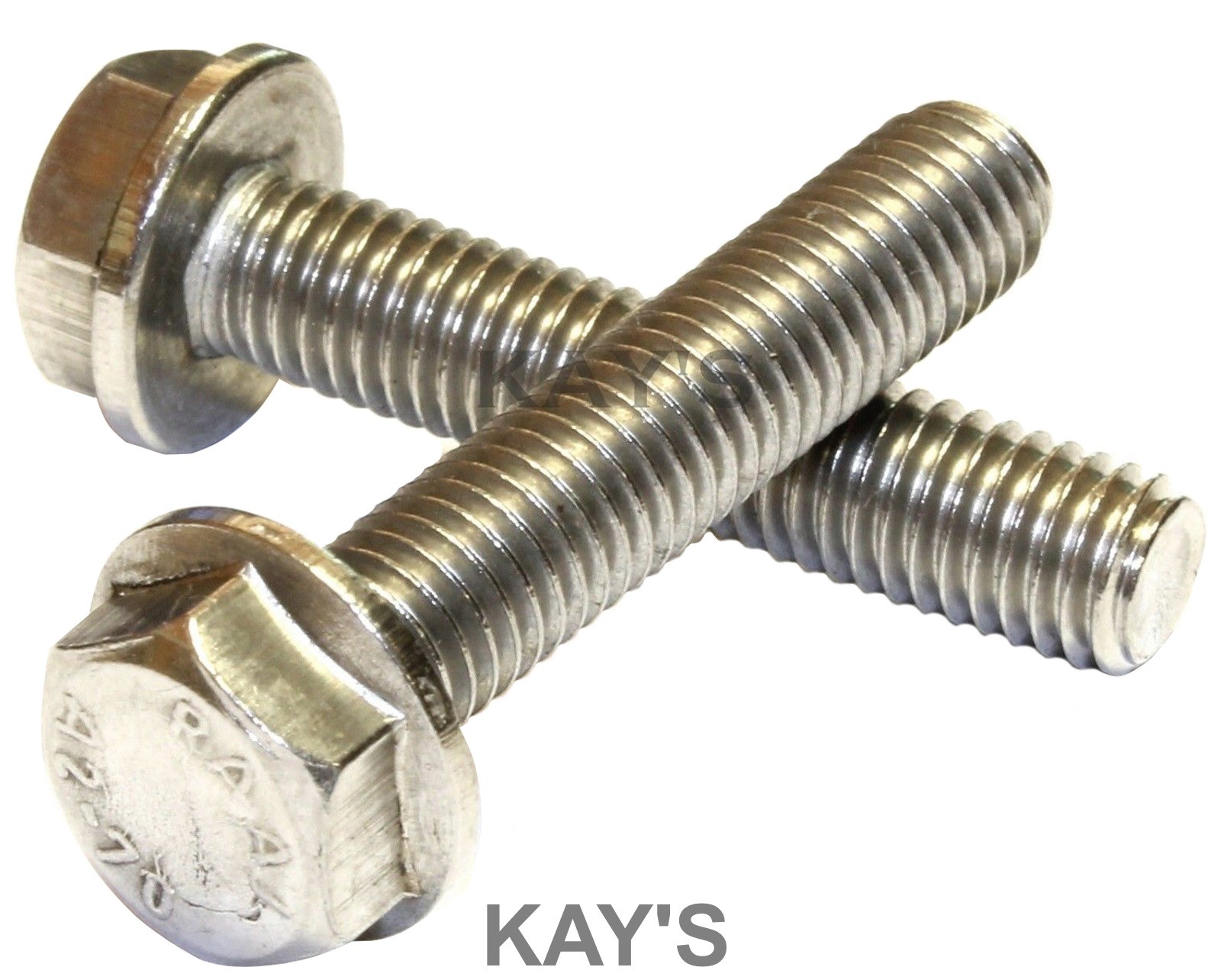 M5,M6,M8,M10 FLANGED HEXAGON BOLTS FLANGE HEX HEAD SCREWS A2 STAINLESS STEEL