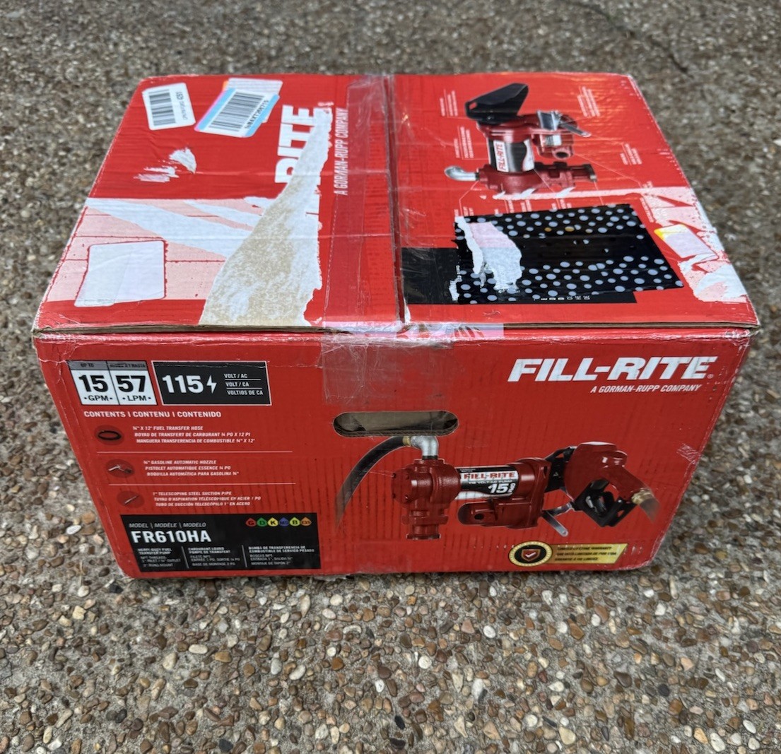 Fill-Rite FR610HA Fuel Transfer Pump, 115V AC, 15 GPM Max. Flow Rate 1/6 Hp