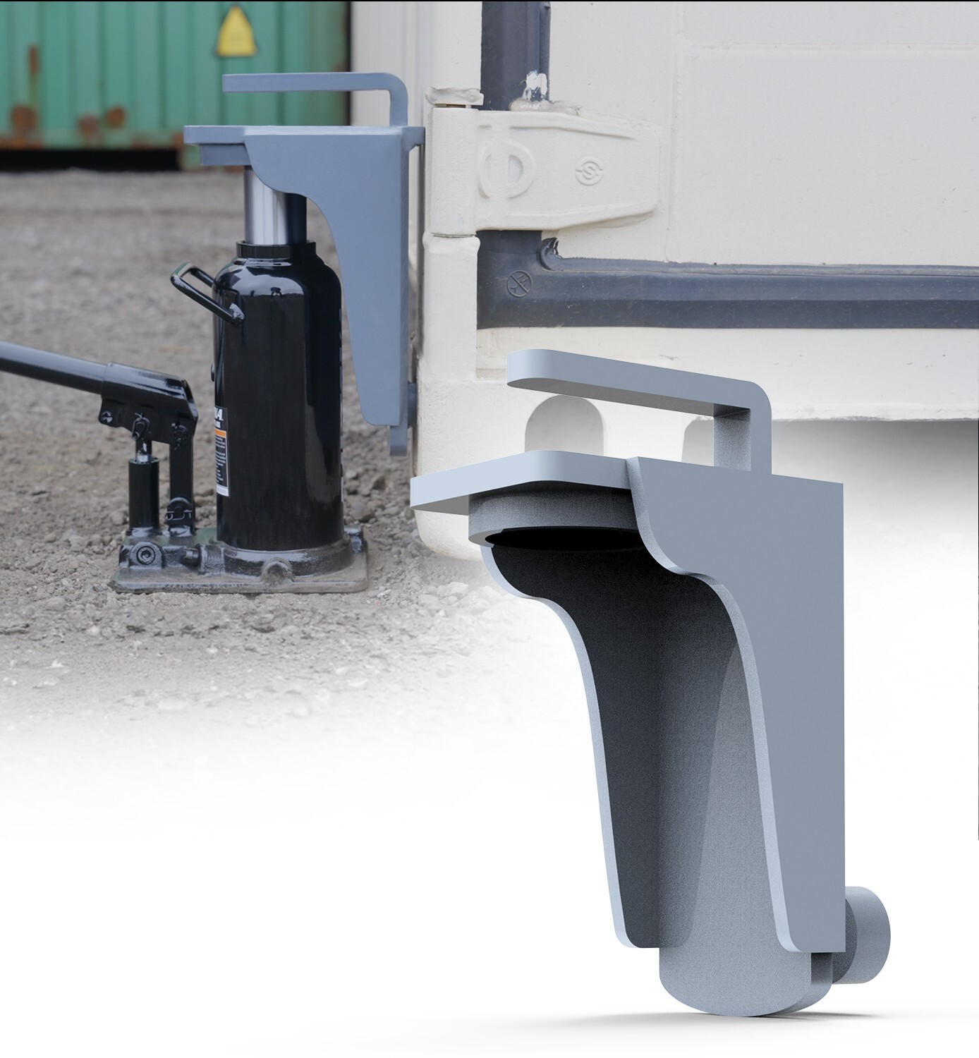 New Shipping Container Jack Lug with Handle, Jack Leveling Attachment 44092lbs